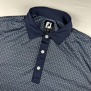 FootJoy Performance Men's L Polo Paisley All Over Print Polo Blue Golf FJ Summer